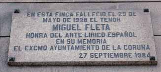 ACTOS EN LA CASA DE ARAGÓN DE LA CORUÑA Los días 18 y 19 de mayo se celebró un homenaje a Miguel Fleta, organizado