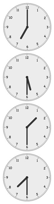 NYS COMMON CORE MATHEMATICS CURRICULUM Lesson 12 Problem Set 1 5 6. Relaciona los relojes.