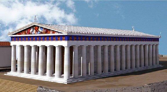 Sí, es el famoso Partenón de la Acrópolis de Atenas. Hoy es una ruina venerable que, a pesar de su estado, sigue impresionando a quien lo contempla.