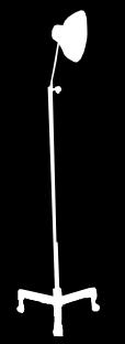 Lámpara de chicote con pantalla grande Descripción Base tripie fabricada de tubo cuadrado de 1 ½ pulgada calibre 18 acabado cromado Antena telescópica en tubo flexible de ½ pulgada de diámetro