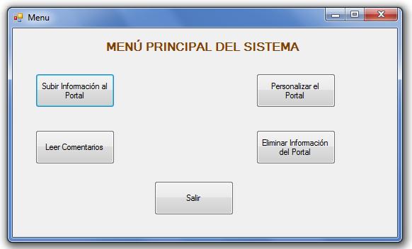 Mesa o tablero Administrador: permite configurar datos generales y administrar la