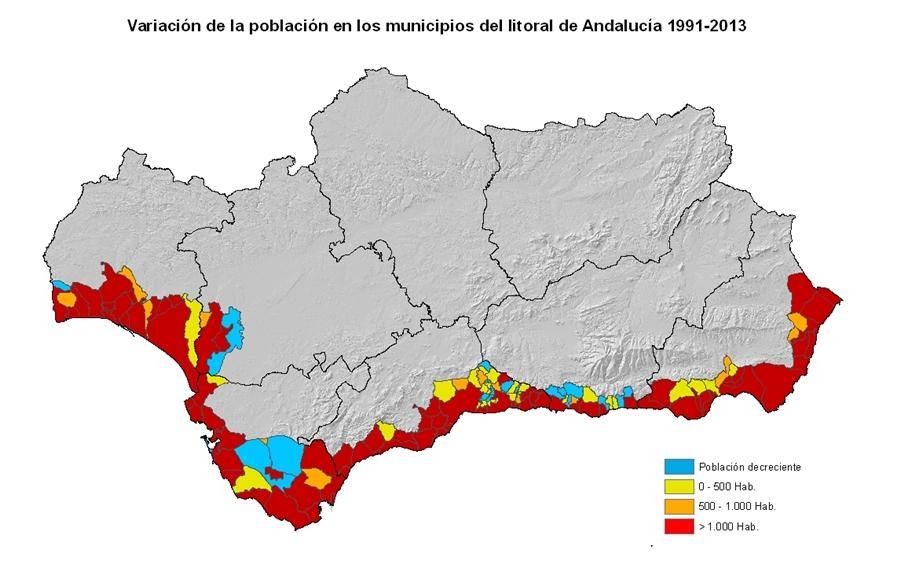11. Descripción de los resultados Es interesante observar cómo el año 2013 ha supuesto un cambio en la dinámica poblacional de Andalucía al disminuir el número de habitantes, hecho que no se había
