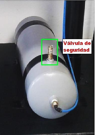 Componentes del Módulo Didáctico Proceso de presión: Tanque de almacenamiento de aire.