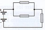 Para determinar la resistencia total del circuito, se calculan las resistencias parciales de cada tramo y se suman.