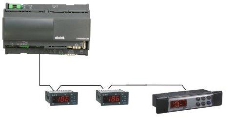 2 PRIMER CONTROL Controle que la red eléctrica sea compatible con las características de XWEB 500 (90~264 VCA 50~60 Hz.). Conecte la línea RS 485 usando el adaptador que se le ha entregado.