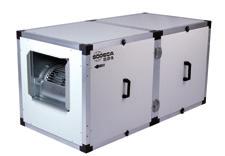 UDT Unidades de ventilación con tratamiento de aire y motor directo, aisladas acústicamente, equipadas con ventiladores de doble aspiración y opciones de módulos de filtración, calefacción eléctrica