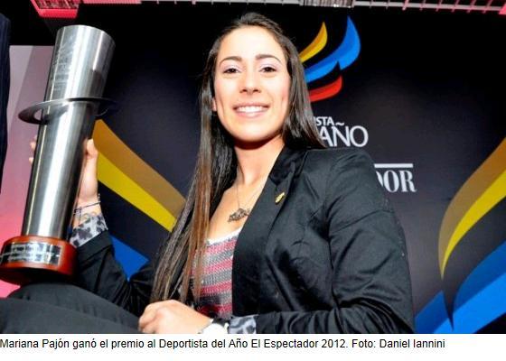 El 11 de Diciembre, se eligió como la deportista del año a la medallista de oro en los Juegos Olímpicos de Londres 2012 en bicicross, a Mariana Pajón, muy merecida la elección.