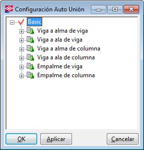 Para abrir el cuadro de diálogo Configuración Auto Unión, haga clic en el menú Archivo --> Bases de datos --> Configuración Auto Unión.