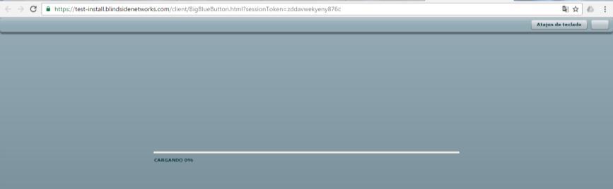 El servidor de Moodle transfiere la solicitud al servidor de BigBlueButton, mientras ello pasa se
