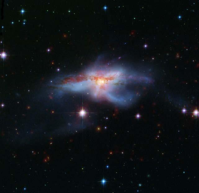 NGC 6240 Visible, infrarrojo: