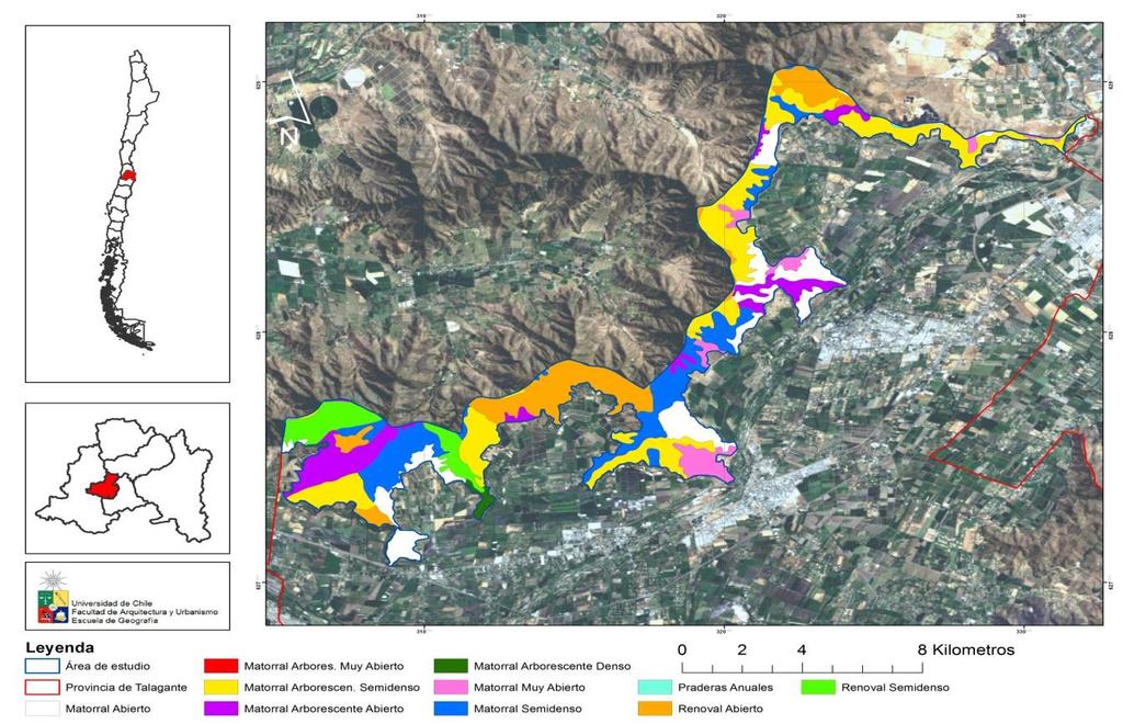 Anexo 3. Mapa 3: Clasificación de la vegetación del área de estudio según CONAMA, CONAF y BIRF (1999). Anexo 4. Detalle de la hidrología de la provincia de Talagante. 1.