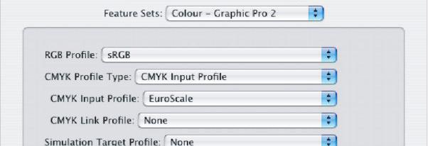En el [Origen del perfil de entrada CMYK] (6), seleccione el perfil de entrada CMYK correspondiente al dispositivo con el que esté intentando establecer la concordancia, como una prensa SWOP o