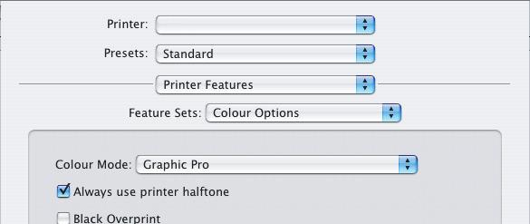 9. En el menú [Perfil de salida de impresora] (8), seleccione el perfil de su impresora.