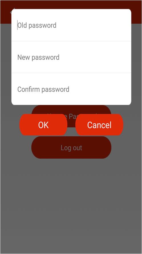 Change Password, o seleccione Log Out para iniciar