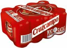 330ml pack 12uds LA LATA SALE A 0,39 CRUZCAMPO Cerveza, 1'1l SAN MIGUEL