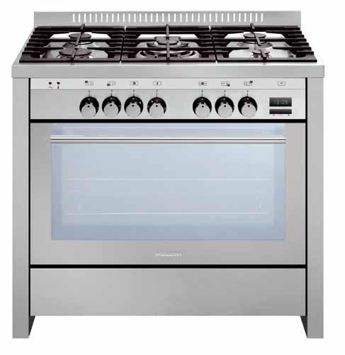 MONOLITH 90x60 MAXI-OVEN MONOLITH 90x60 MAXI HORNO Cast-iron pan supports One-hand electronic ignition Safety valves oven (ML912QI) Safety valves oven and grill (ML912GI) Continous sides Turnspit