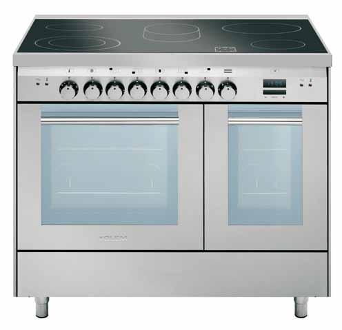 MONOLITH 90x60 double oven with vitroceramic top MONOLITH 90x60 doble horno con encimera vitrocerámica Adjustable height Turnspit (electric static oven) Touch control digital programmer 2 wire grids