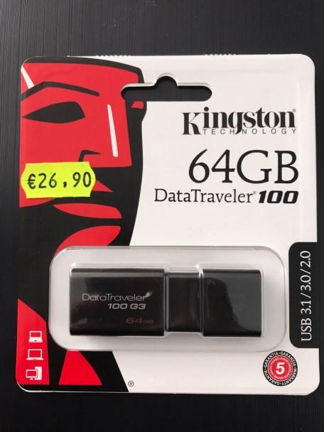1 / 3.0 / 2.0 Pendrive 32 GB, Kingston.