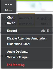 Al compartir la pantalla nos aparece la aplicación elegida en un recuadro verde, también en la parte superior de la pantalla se presenta una barra que muestra el ID de la reunión, la opción para