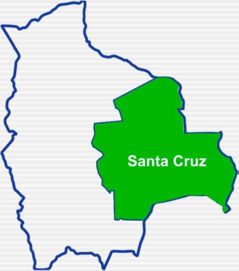 SANTA CRUZ Es la capital económica, productiva e industrial de Bolivia. Ocupa el 33% del territorio de Bolivia y aporta el 30% del Producto Interno Bruto Nacional.