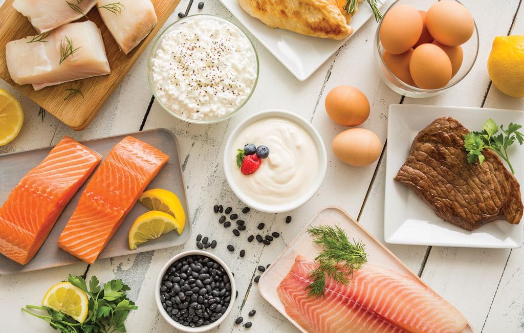 PASO TRES: Prepárate para comer alimentos saludables y hacer ejercicio Obtén la proteína necesaria!