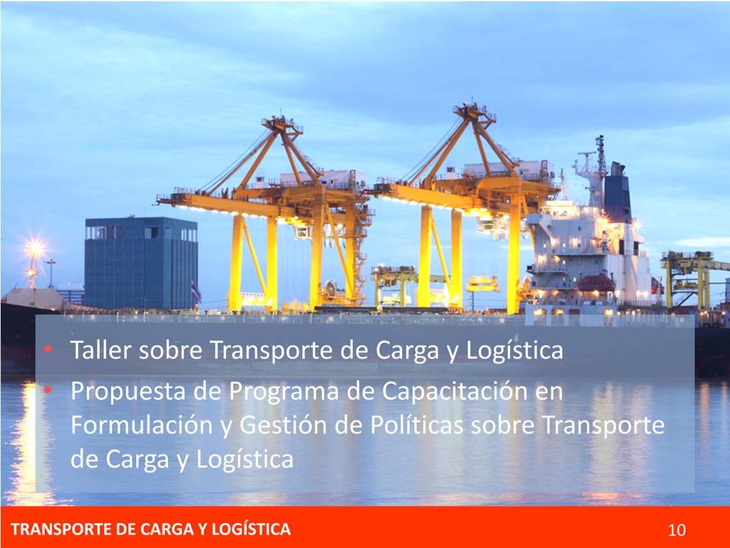 CONCEPTO Acciones para articular las inversiones en infraestructura de integración con la logística y el transporte de carga en sus distintos modos, a fin de aumentar la competitividad de las