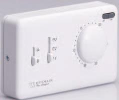 Estos termostatos, que se presentan en versión electromecánica y en versión electrónica, se diferencian en lo siguiente: 1 o 2 salidas para el control de la válvula selector manual de tres