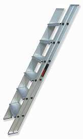 escalera fija de acceso F5000 Escalera de 1 tramo con peldaño de 230mm con montante extrafuerte y armazón indeformable. Las uniones son todas remachadas y no se aflojan con el uso.