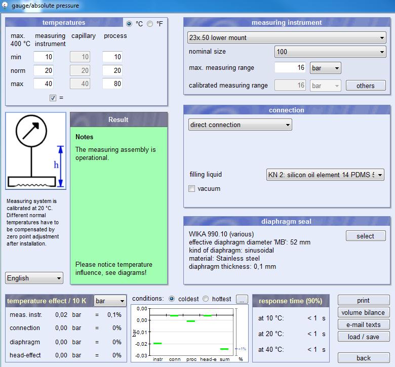 Sistemas de sellos separadores Programa de cálculo para sellos sepradores Temperaturas ambientes Temperaturas del proceso
