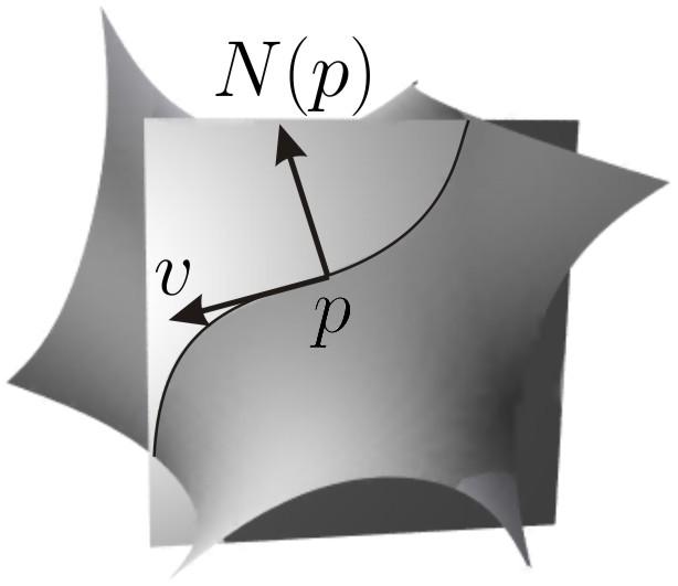 3.6. CURVATURAS NORMALES Y FÓRMULA DE EULER. 69 Figura 3.2: Π v es el plano de vertical en la figura. 3.6. Curvaturas normales y fórmula de Euler.