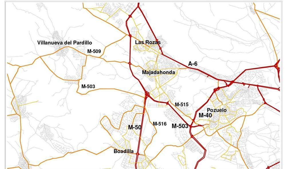 1. DATOS GENERALES accesos A-6 Madrid-Coruña M-50 M-503 Pozuelo y Villanueva de la