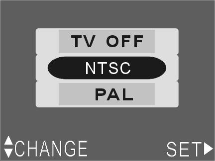 En los ajustes, configure el sistema PAL o NTSC para que corresponda al formato de vídeo de su televisor.