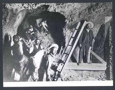 Faenas en la mina Don Eduardo, 1901.