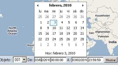 Seleccione las fechas pulsando sobre los recuadros de fecha De y A y marque sobre el calendario que se abre. 3.