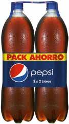 normal o zero, 330ml 0,67 /l PEPSI Refresco de cola con gas, 2l pack 2uds 0,36 1,09 /l Refresco