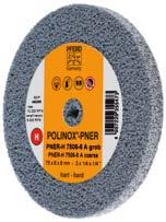 Ruedas POLINOX Ruedas compactas POLINOX PNER T Para ser utilizadas en amoladoras rectas y máquinas de eje flexible.