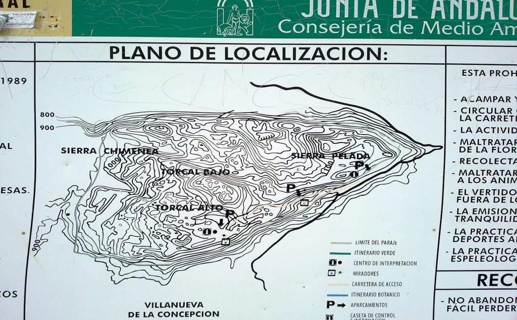 El Torcal de Antequera Alineación montañosa de 35 Km 1. Sierra de Chimenea 2. Torcal Bajo 3. Torcal alto 4.
