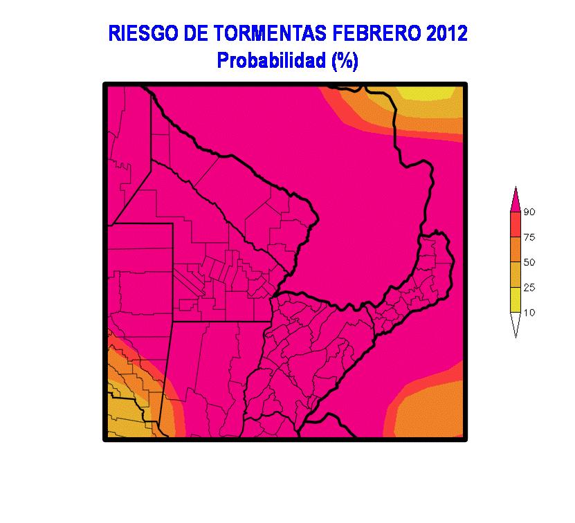 6 Febrero 2012: Precipitaciones y Riesgo de Tormentas En Febrero, las lluvias alcanzarán su mayor intensidad, amenzando a gran parte de la Región con los excesos hídricos que provocarán.