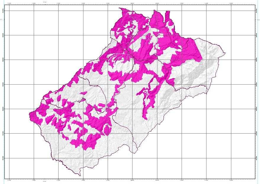 Áreas con limitaciones muy fuertes destinadas a la protección y conservación de los bosques con parches pequeños para producción agroecológica Estas zonas representan 3058ha.