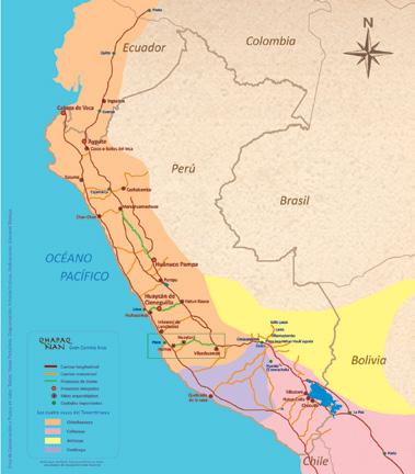 en uso social: Huaycán de Cieneguilla, Huánuco Pampa, Cabeza de Vaca y Aypate; y cinco proyectos de tramo: 5 Xauxa-Pachacamac, Vilcashuamán-Pisco, Huánuco Pampa-Huamachuco, La Raya-Desaguadero y