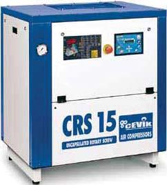 COMPRESORES CRS Y CRSD La nueva gama de compresores rotativos de tornillo integrados de la serie de CRS se deriva de un proyecto específico destinado a garantizar la simplicidad de uso, máxima
