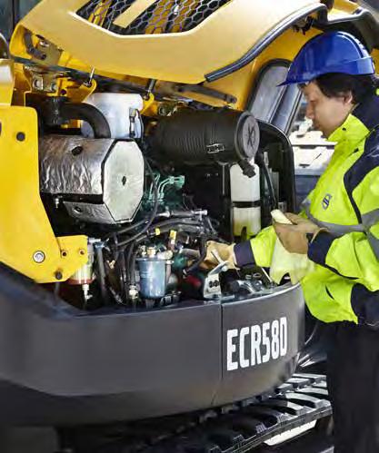 Volvo ofrece a sus clientes un acceso de servicio integrado para realizar el mantenimiento de forma segura y cómoda y lograr el máximo tiempo de funcionamiento.