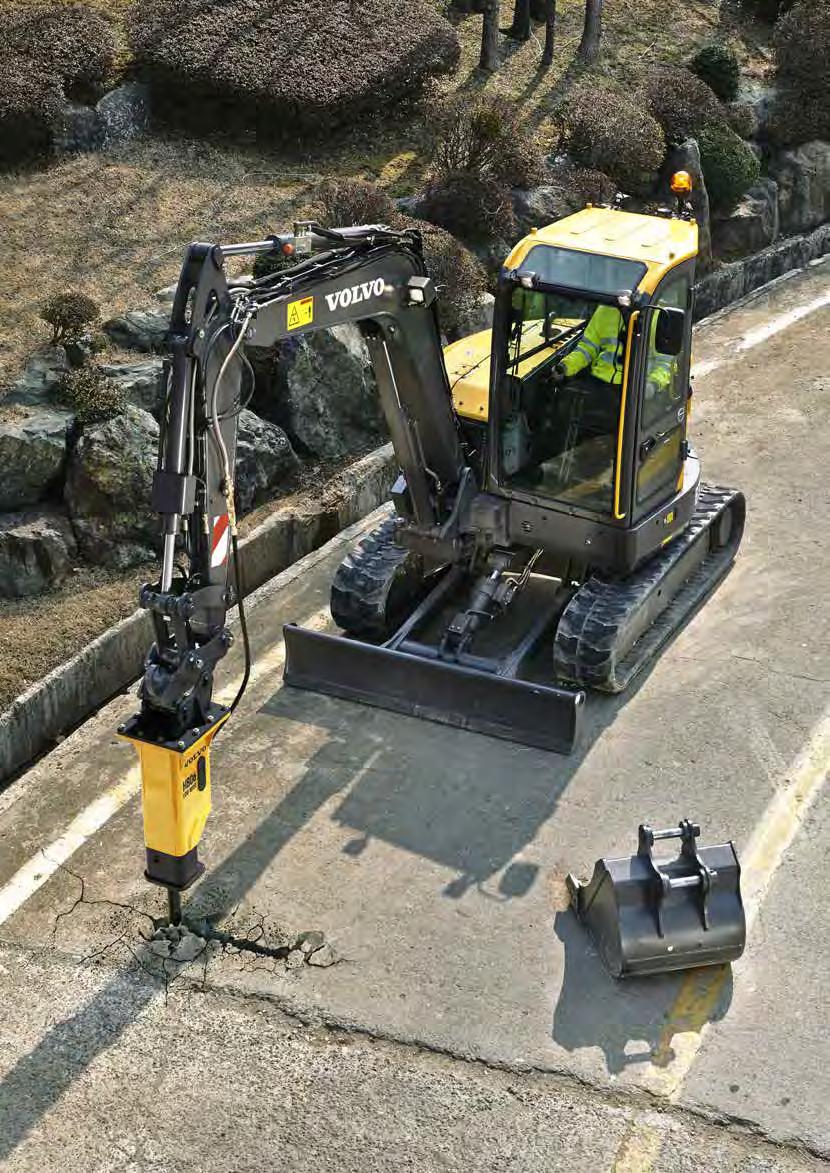 Martillos hidráulicos Los duraderos martillos hidráulicos de Volvo se han diseñado para ofrecer la máxima compatibilidad con las excavadoras Volvo.