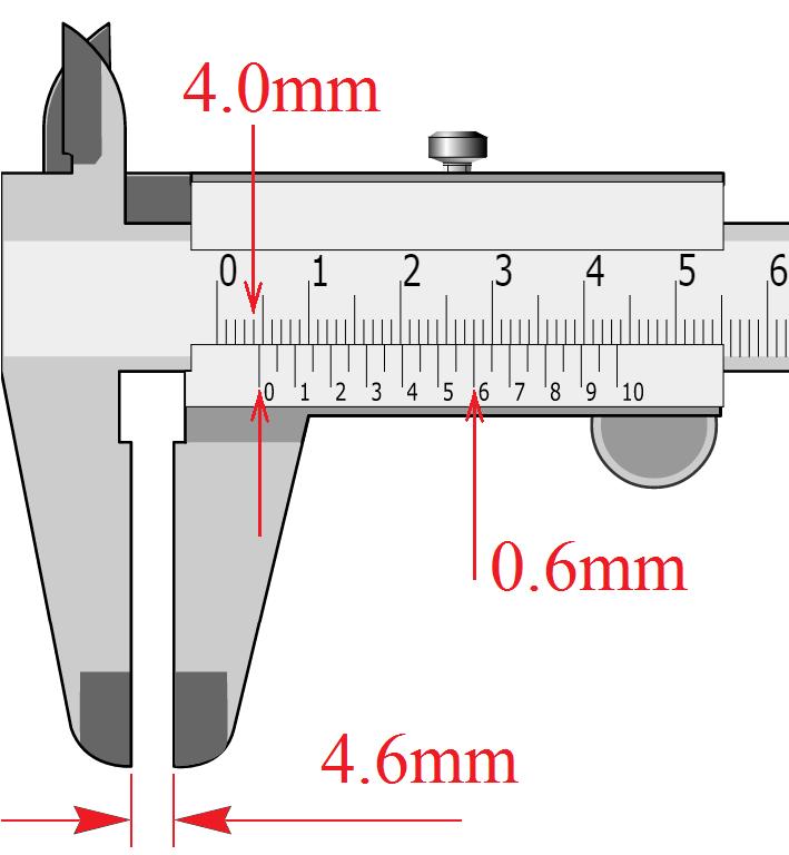 Antes de realizar una medición, cierra las mandíbulas del calibrador hasta llegar a cero, de modo que puedas obtener una medida exacta.