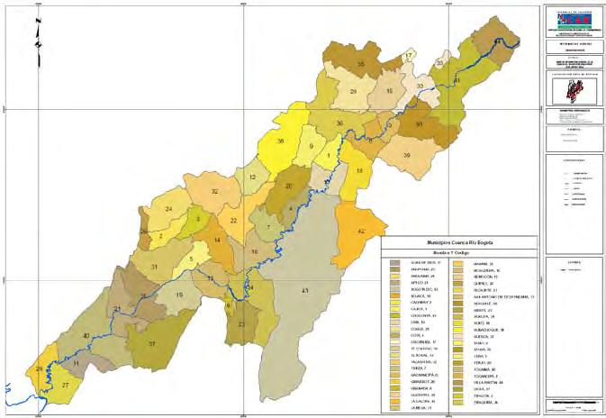 2. SITUACIÓN ACTUAL DE LA CUENCA HIDROGRÁFICA DEL RÍO BOGOTÁ El capitulo a continuación describe los aspectos generales de localización de la cuenca del río Bogotá y de sus sub-cuencas, la oferta y