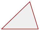 Triángulo escaleno Tres lados desiguales.