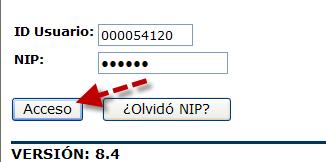Ejemplo: si la fecha de nacimiento es 25 -Dic-1975 el NIP o clave asignado por el sistema será 251275 5.