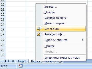 11. Seleccione la opción Ver código. También puede acceder al grupo Código, al dar clic en la opción Visual Basic 12. Excel nos traslada al Editor de Visual Basic. Se visualiza: 13.