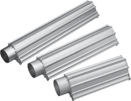 Aluminio anodizado resistente a la corrosión o acero inoxidable para mayor vida útil y durabilidad. Dos tamaños de ranura: 0.04" (1.02 mm) para una corriente de aire de mayor impacto ó 0.06" (1.