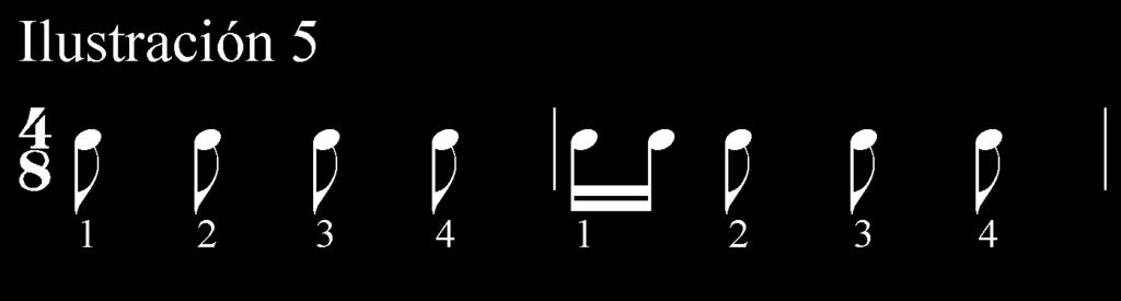 corchea = 16 4/4, quiere decir que en cada compás van a escribirse únicamente cuatro negras por compás ó equivalente.